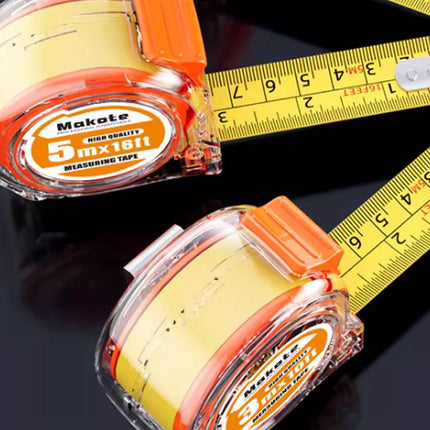 Clear Case Steel Tape Measure Set 3m 5m 10m Trio