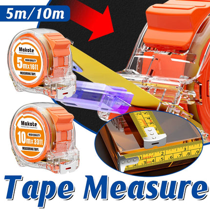 Makote Clear Case Steel Tape Measure 5m or 10m