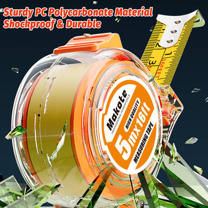 Makote Clear Case Steel Tape Measure 5m or 10m