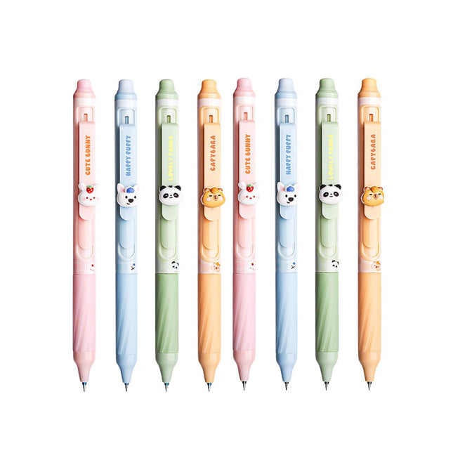 4 Pack Cute Animal Heat Erasable Press Gel Pens 0.5mm Student Office
