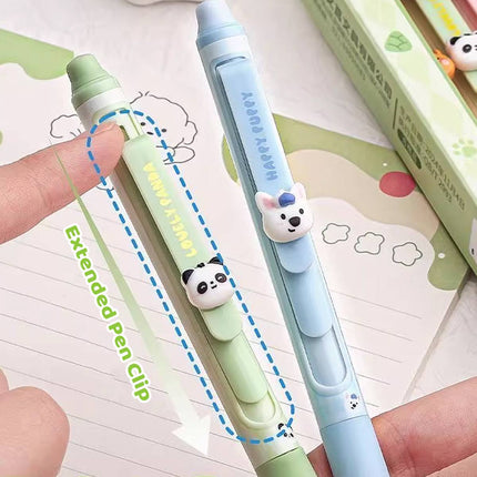 4 Pack Cute Animal Heat Erasable Press Gel Pens 0.5mm Student Office
