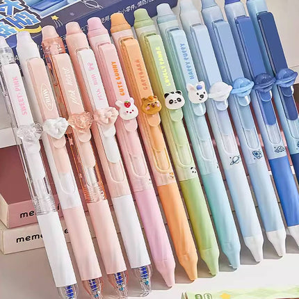 24 Pack Cute Animal Heat Erasable Retractable Gel Pens 0.5mm School Office