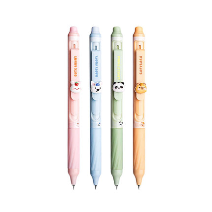 4 Pack Cute Animal Heat Erasable Press Gel Pens 0.5mm Student Office