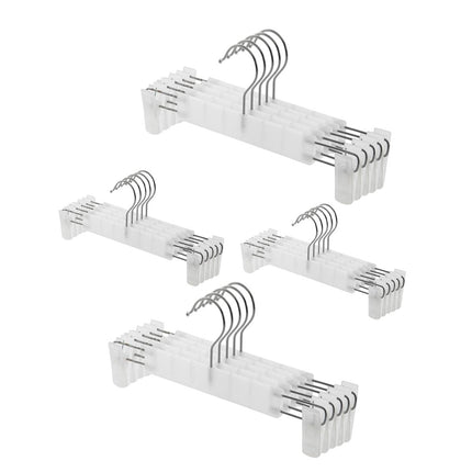 20Pcs Non Slip Plastic Trouser Hanger With Clips Home Wardrobe Storage Hanger