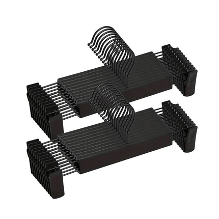 20Pcs Non Slip Plastic Trouser Hanger With Clips Home Wardrobe Storage Hanger
