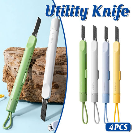 Pen Style Utility Knives 4 Pack Pastel Silicone Loop
