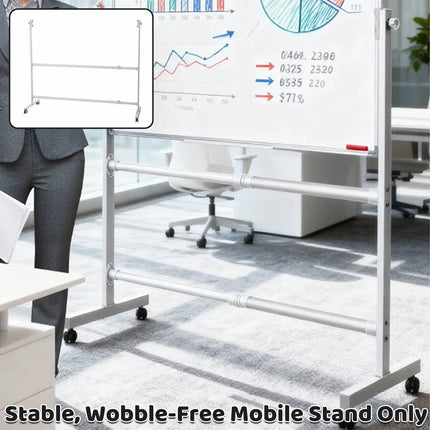 Mobile Whiteboard Stand Adjustable Width and Height