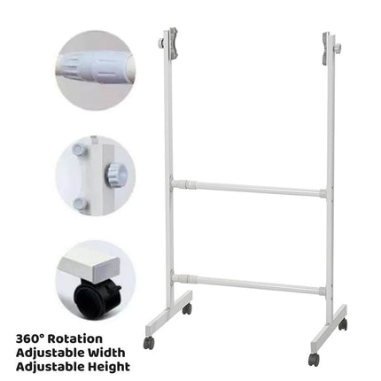 Mobile Whiteboard Stand Adjustable Width and Height