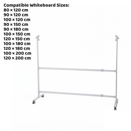 Mobile Whiteboard Stand Adjustable Width and Height