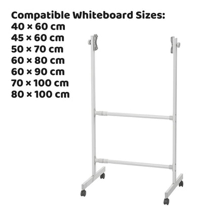 Mobile Whiteboard Stand Adjustable Width and Height