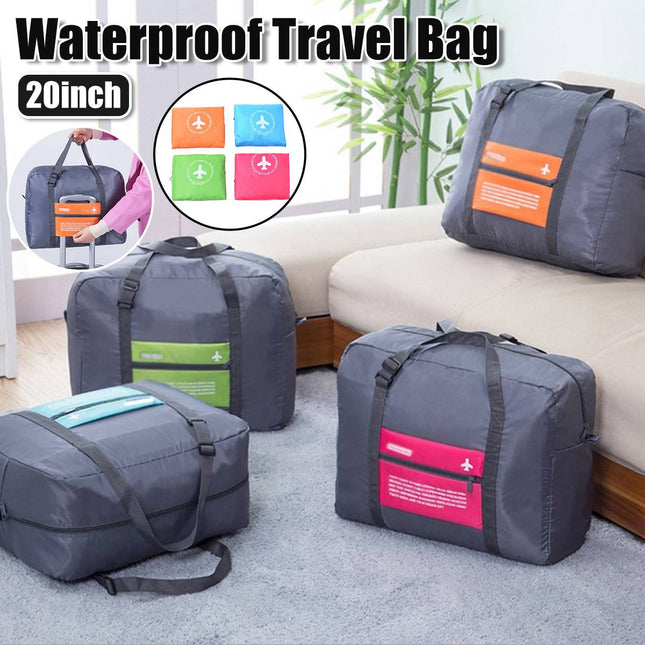 Nylon Waterproof Collapsible Travel Bag Large Suitcase Clothing Organizer