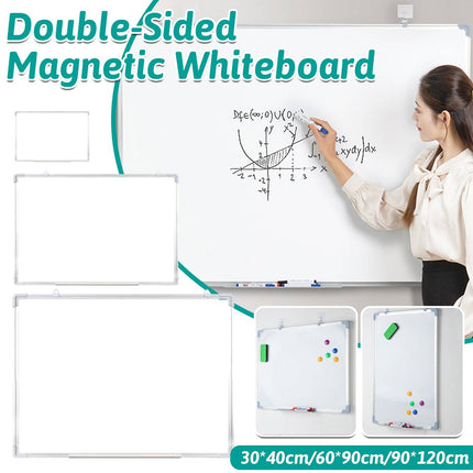 Double Sided Magnetic Whiteboard 3 Sizes Wall Mount