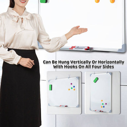 Double Sided Magnetic Whiteboard 3 Sizes Wall Mount