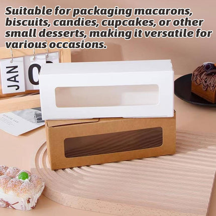 30 Pcs Kraft Paper Window Box Cardboard Gift Packaging Bakery Party Favour Box