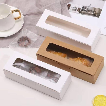 30 Pcs Kraft Paper Window Box Cardboard Gift Packaging Bakery Party Favour Box