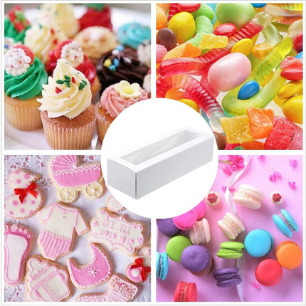 30 Pcs Kraft Paper Window Box Cardboard Gift Packaging Bakery Party Favour Box