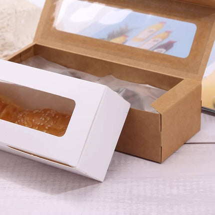 30 Pcs Kraft Paper Window Box Cardboard Gift Packaging Bakery Party Favour Box