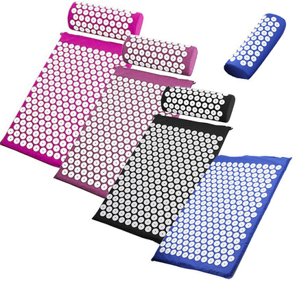 Acupressure Mat and Pillow Set for Relaxation and Yoga with Carry Bag