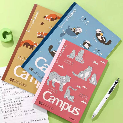 KOKUYO Campus A5 Animal Lined Notebooks 5 Pack 40 Sheets