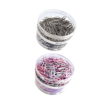 Wengu 28mm Paper Clips 5 Jars Silver or Colourful