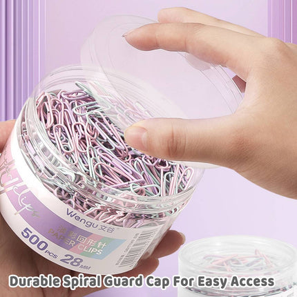 Wengu 28mm Paper Clips 5 Jars Silver or Colourful