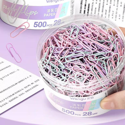 Wengu 28mm Paper Clips 5 Jars Silver or Colourful
