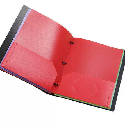 Letter Size 3 Hole Binder Pocket Folders 6 Colours