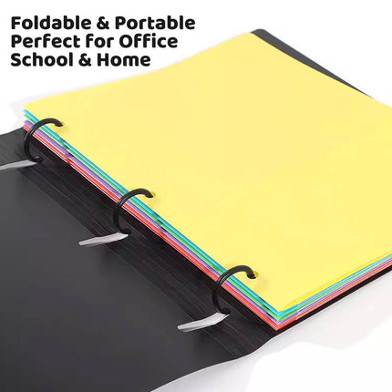 Letter Size 3 Hole Binder Pocket Folders 6 Colours