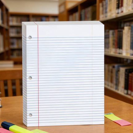 Letter Size 3 Hole Lined Refill Paper 200 Sheets