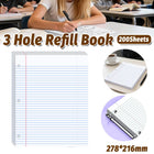 Letter Size 3 Hole Lined Refill Paper 200 Sheets