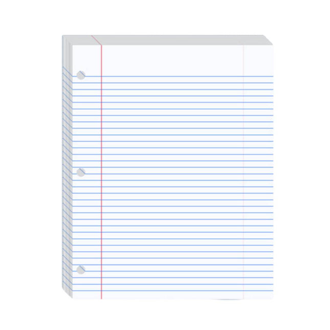 Letter Size 3 Hole Lined Refill Paper 200 Sheets