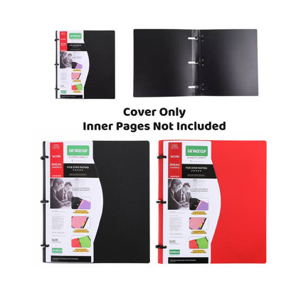 Letter Size 3 Ring Binder Covers Red or Black