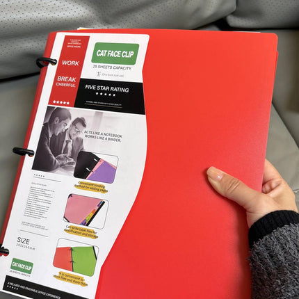 Letter Size 3 Ring Binder Covers Red or Black