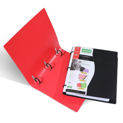 Letter Size 3 Ring Binder Covers Red or Black