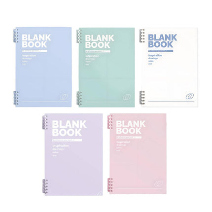 A4 Blank Coil Notebooks 5 Colour Pack Soft Cover 60 Sheets