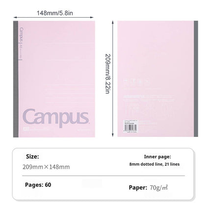 A5 Soft Cover Lined Notebooks 3 Pack Pink Blue 60 Sheets