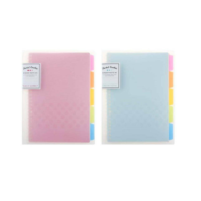 KOKUYO Pastel Cookie B5 Binder Notebook Blue Pink