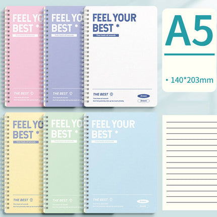 Spiral Notebooks 6 Colour Pack Lined Feel Your Best