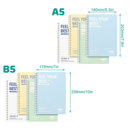 Spiral Notebooks 6 Colour Pack Lined Feel Your Best