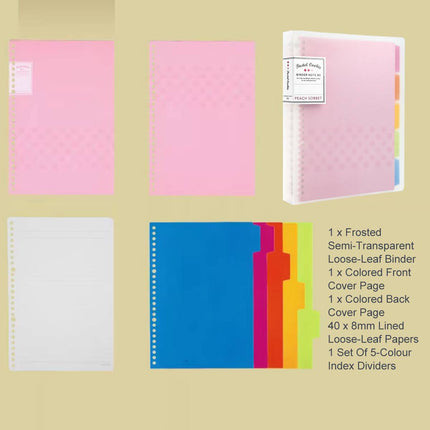 KOKUYO Pastel Cookie B5 Binder Notebook Blue Pink
