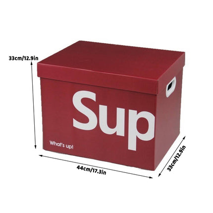 Cardboard Storage Boxes with Lids 3 Pack 44x33x33cm