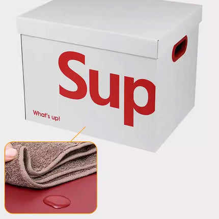 Cardboard Storage Boxes with Lids 3 Pack 44x33x33cm