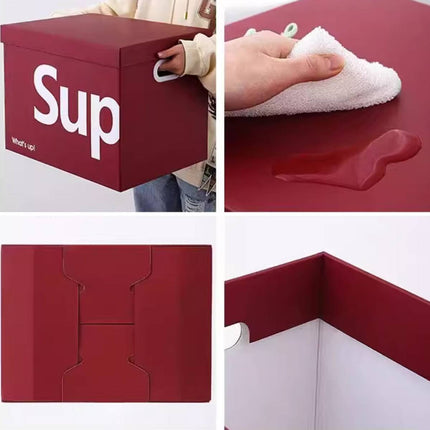 Cardboard Storage Boxes with Lids 3 Pack 44x33x33cm