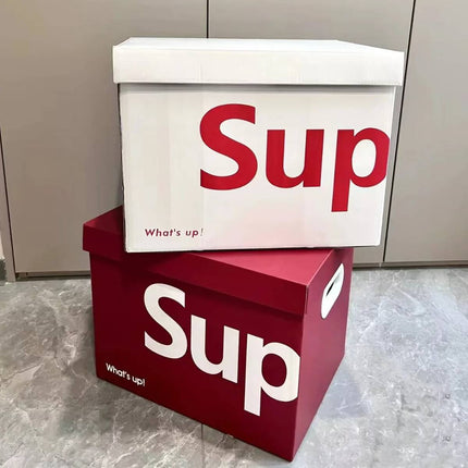 Cardboard Storage Boxes with Lids 3 Pack 44x33x33cm
