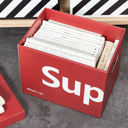 Cardboard Storage Boxes with Lids 3 Pack 44x33x33cm