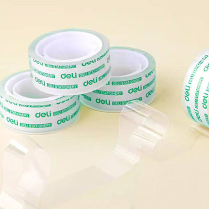 Deli Clear Stationery Tape Rolls Multipack Two Widths