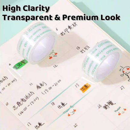 Deli Clear Stationery Tape Rolls Multipack Two Widths