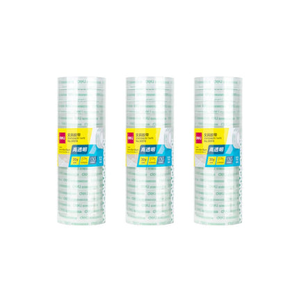 Deli Clear Stationery Tape Rolls Multipack Two Widths
