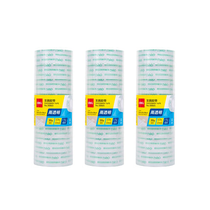 Deli Clear Stationery Tape Rolls Multipack Two Widths