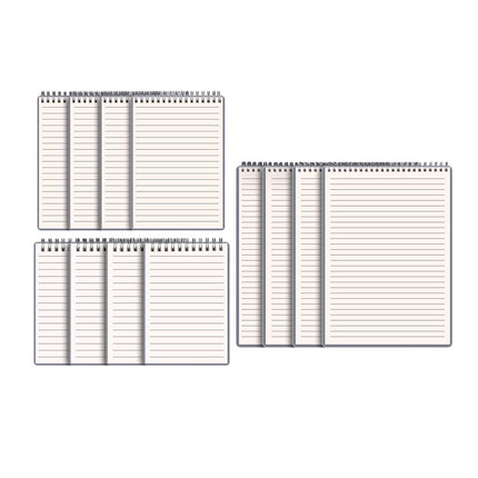 Top Flip Coil Lined Notebooks 5 Pack A6 A5 or A4